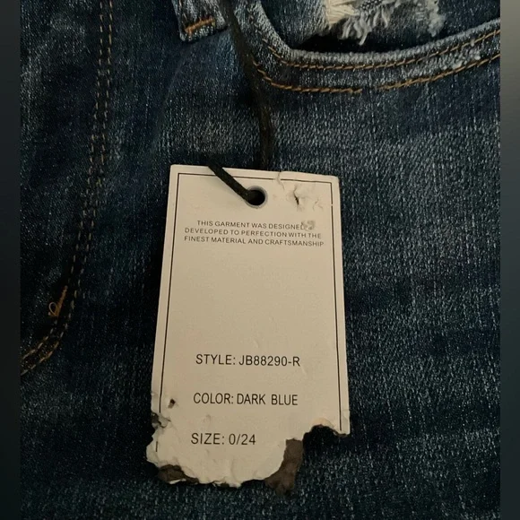 NWT Judy Blue Women's Blue Jeans Size 0/24 - Picture 7 of 12